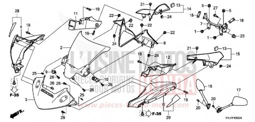 OBERER WINDLAUF CBR250RAD de 2013